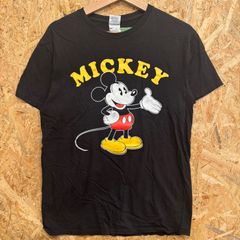 DISNEY MICKEY MOUSE ディズニー ミッキーマウス キャラクタープリント Tシャツ DELTA PRO WEIGHT ブラック 黒 M ホンジュラス製 海外古着
