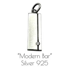 【洗練されたフォルム】 シンプル ジルコニア ミニマル バー Silver 925 Necklace Top シルバー ネックレストップ ペンダントトップ ※チェーンは付属しません