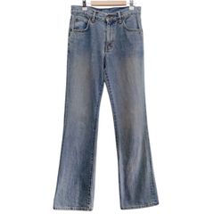 Wrangler ラングラー フレアデニムパンツ 28 ブーツカット ジーンズ インディゴブルー フェード レディース Y2K Wステッチ ロングパンツ 古着 アメカジ ヴィンテージ風 カジュアル ライトブルー コットン100% 春夏 秋冬 定番 人気アイテム