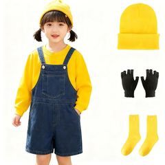 [Yi-gog] コスプレ 子供 ハロウィン キッズ コスチューム 変装 6点セット パーカー ゴーグル 帽子 ストラップ 手袋 ソックス おでかけ パーティー 記念写真 イベント [並行輸入品] 1