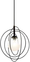 照明 ライト interform インターフォルム Silkborg ペンダントライト ブラック グラデーションフロスト E17/40W相当 小形LED電球(電球色)付 LT-3373 GF