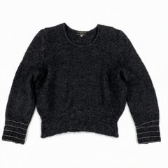 Leilian レリアン 黒ラメ ニット セーター 11号 Yohji Yamamoto風