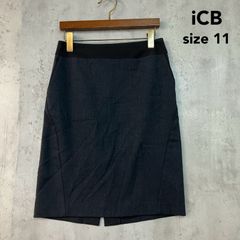 iCB アイシービー 11 CW.0426 タイトスカート ミニスカート ひざ丈スカート ペンシルスカート ビジネススーツ オフィスカジュアル 通勤服 フォーマル オンワード樫山 ウール混 日本製 ブラック⁠ ★ ◇■