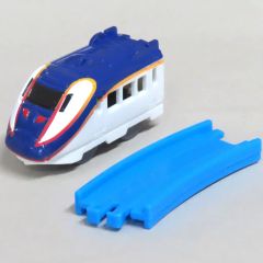 【中古】おもちゃ E3系新幹線つばさ 後尾車+曲線レール 「カプセルプラレール おおきな踏切と列車編」