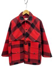 FILSON GARMENT (フィルソン ガーメント) ダブルマッキーノ ウールジャケット 38 レッド×ブラック メンズ/028