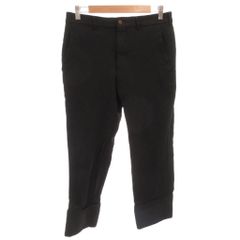 コムデギャルソンオムプリュス COMME des GARCONS HOMME PLUS パンツ スラックス ロールアップ クロップド XS 黒 ブラック /FF