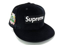 ■新品同様■ Supreme シュプリーム ポリエステル×ポリウレタン ベースボールキャップ 帽子 表記サイズ7 5/8 ブラック系 FR5550