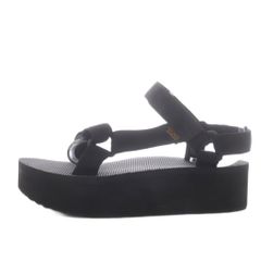 テバ Teva FLATFORM UNIVERSAL サンダル クラシックストラップ プラットフォーム 厚底 ベルクロ US8 ブラック1008844 /YO4 ■
