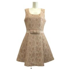 リナシメント RINASCIMENTO ワンピース S ピンク ノースリーブ 総レース 花柄 ミディ丈 /NP ■GY19