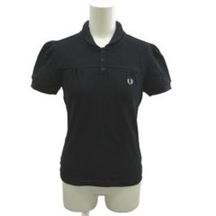 フレッドペリー FRED PERRY ポロシャツ トップス パフスリーブ 半袖 6 黒 ブラック /CR ■GY12