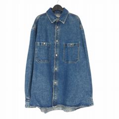 ヘドメイナー HED MAYNER 23AW オーバーサイズ デニムシャツジャケット 長袖 M インディゴ HMMX67015A HX751
