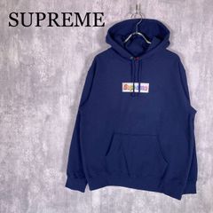 『SUPREME』シュプリーム (M) ラインストーンボックスロゴプルオーバーパーカー フーディー