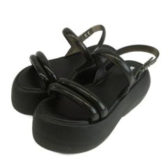 メリッサ melissa エアーバブル プラットフォーム AIRBUBBLE PLATFORM サンダル 厚底 ストラップ US6 23cm 黒 ブラック /XZ ■GY19