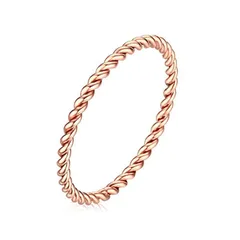 アクセサリー ゴールド 指輪 シンプル ステンレス リング レディース 人気  スリムツイスト 指輪 13号