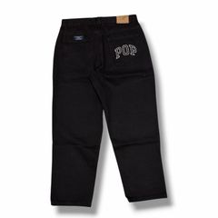 未使用 Pop Trading Company 25AW POP DRS Denim Arch Pants デニムアーチロゴパンツ ジーンズ ポップトレーディングカンパニー POPAW25_04-005 ブラック XL （21317M）