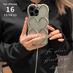 iPhone16 ケース  未使用 iPhone15 ケース  iPhone14 ケース  韓国 おしゃれ 可愛い かわいい ハート 耐衝撃 ウエーブ クリアケース  透明 エレガントメッキ グリッター スマホケース  おしゃれ xzzhang553