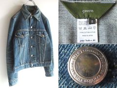 90s フランス製 agnes b トカゲタグ デニムジャケット フェード 短丈 フランス製 90sビンテージ agnes b. ENFANT SPORT JEANS アニエスベー