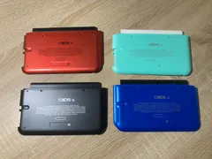 9963 3DS LL用外装シェル (上下2枚組み×4カラーセット) ブラック、ブルー×ブラック、ミント×ホワイト、メタリックレッド 【ネ】
