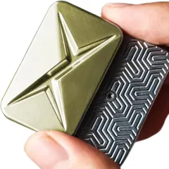 フィジェットスライダー フィジェットトイ メタル マグネット式 プッシュカード ハンドスピナー EDC ストレス解消 暇つぶし ガジェット デスク・ポケット携帯用 ギフトボックス入り クリスマス・誕生日の贈り物（ゴールド）mt 1f0a76ec
