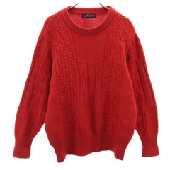 miss chloe ミスクロエ 日本製 ウール 長袖 セーター 40 レッド ニット レディース 古着