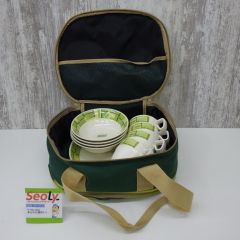 コールマン Coleman ナチュラル ディッシュ テーブルウェアセット キャンプ用品 カップ プレート メラミン 食器セット アウトドア 中古品