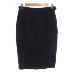 クリスチャンディオール Christian Dior BOUTIQUE 美品 ヴィンテージ タイトスカート 膝丈 ミニマム ゴシック モード ウール 42 紺 ネイビー /MX ■ECG009