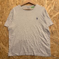 ポロ ラルフローレン ワンポイント ポニー刺繍 Tシャツ L オートミール ライトグレー 半袖Tシャツ カスタムスリムフィット ベトナム製 海外古着 メンズ レディース ユニセックス