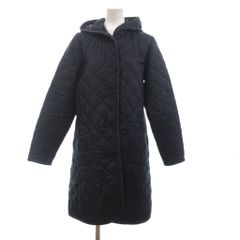 ラベンハム LAVENHAM キルティングコート ミドル丈 フーディ 紺 ネイビー 40