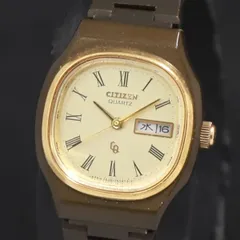 QZ シチズン 4-752015 ゴールド文字盤 デイデイト レディース 腕時計 NSK KRK