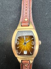 【電池交換済】FOSSIL フォッシル JR-9760 レディース 腕時計 本革 レザー ブラウン