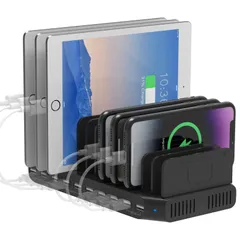 Alxum 60W USB充電ステーション USB Aポート*10 スマホ／タブレット／PSP対応 -充電ケーブルは含まれていません