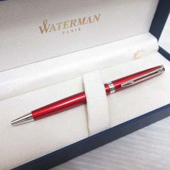 ウォーターマン WATERMAN メトロポリタン エッセンシャル ボールペン レッド 赤 シルバー ツイスト式 回転式 ケース 説明書付きのサムネイル
