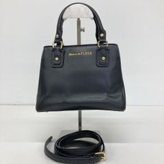 Maison de FLEUR ハンドバッグ/ショルダーバッグ ブラック 2WAY ストラップ付属 メゾンドフルール 黒[OA06838]