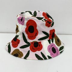 極美品 ユニクロ/UNIQLO×マリメッコ/marimekko バケットハット/帽子 花柄 ピンク系 綿100% 467166(42-10)[OB04794]