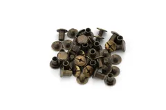 トカリリ シカゴスクリュー シカゴネジ レザークラフト用 長さ4mm 5mm 6mm 8mm 10mm 12mm ブロンズ 20個セット (ブロンズ, Φ5×10mm) [アンティーク] [Φ5×10mm]