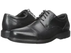 ロックポート メンズ シューズ オックスフォード キャップ Rockport Charles Road Cap Toe Oxford Black Leather ブラック