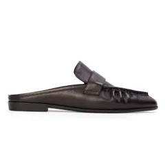 ブラックスエードスタジオ レディース シューズ スリッポン・ローファー BLACK SUEDE STUDIO Gabby Loafer Black Leather ブラック