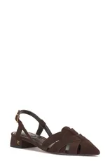 ヴィンスカムート レディース シューズ パンプス Vince Camuto Vinesha Slingback Pointed Toe Pump Women BROWNIE