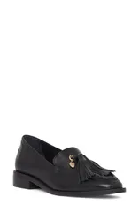 サンク セプト レディース シューズ スリッポン・ローファー レザー Cinq Sept Remi Tasseleather Loafer Women BLACK ブラック