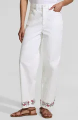 ランズエンド レディース ボトムス デニムパンツ プラスサイズ プチ トール アンクル ジーンズ Lands End Recover High Rise Barreleg Ankle Jeans Pe