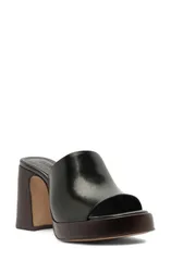 シュッツ レディース シューズ ヒール プラットフォーム サンダル Schutz Rowan Platform Sandal Women BLACK BLACK ブラック