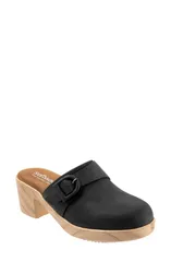 ソフトウォーク レディース シューズ サンダル プラットフォーム SoftWalk Ferrara Platformule Women BLACK OILY ブラック