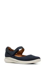クラークス レディース シューズ パンプス Clarks Lynell Mary Jane Flat Women NAVY NUBUCK ネイビー