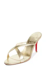 クリスチャン・ルブタン レディース シューズ スニーカー サンダル レザー Christian Louboutin Mulazee Leather Slide Sandal Women G306 PL