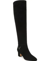 フランコサルト レディース シューズ ブーツ・レインブーツ スエード Franco Sarto Flexa Coley Suede Over the Knee Boots Black ブラック