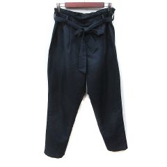ビス ViS テーパードパンツ ハイウエスト S 紺 ネイビー YI