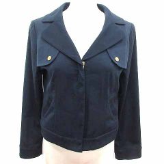 ミッシュマッシュ MISCH MASCH ジャケット ブルゾン ショート丈 ジップアップ 38 M 紺 ネイビー /YK