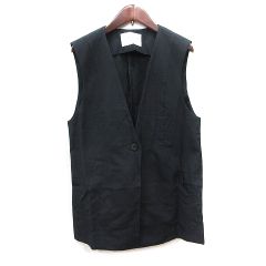 オペークドットクリップ OPAQUE.CLIP ベスト 前開き 40 L 黒 ブラック /YI