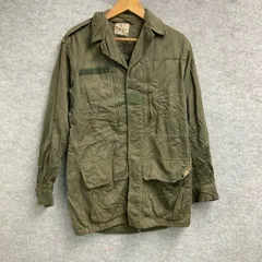 SK7-7 70s フランス軍 ユーロ古着 92C 縦ジッパージャケット ミリタリージャケット カーキ メンズ