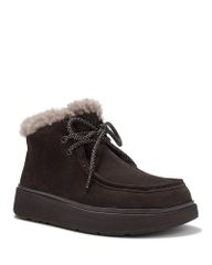 フィットフロップ レディース シューズ ブーツ・レインブーツ スエード アンクル FitFlop Womens GenFF Suede Shearling Lined Ankle Boots Choc